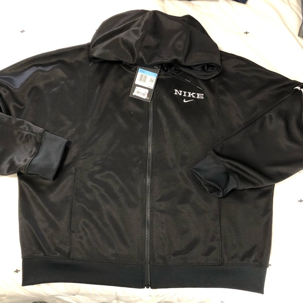 NIKE WOMENS BLACK ACTIVEWEAR ZIP UP HOODED JACKET NWT #50